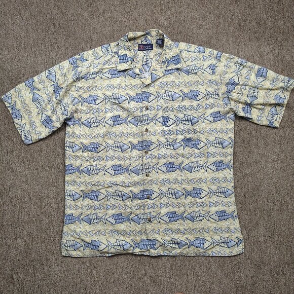 Harbor Bay Other - Vintage HB SPORT Button Up Shirt Men's XLT Bonefish All Over Print Short Sleeve